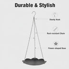 Hanging Planter for Indoor Outdoor, Plant Hanger, Hanging Plant Holder, Plant Pot Shelf Basket for Window Wall Ceiling Garden with Chains and Hooks, 2Pcs (Leaf) - style: Leaf