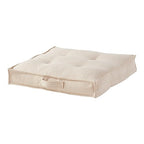 Square Tufted Floor Pillow with Removable Cover, Cream, Large (40") - color: Cream, size: Large (40")