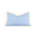 Hofdeco Premium Coastal Hampton Outdoor Performance Lumbar Pillow Cover Only, 12"x20" Water Repellent, UV and Fade Resistant for Backyard, Couch, Poolside, Azure Blue Woven Solid - color: Azure Blue Solid 12"x20"