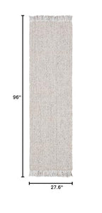 SAFAVIEH Natural Fiber Collection Runner Rug - 2'3" x 8', Silver & Natural, Handmade Woven Fringe Jute, Ideal for High Traffic Areas in Living Room, Bedroom (NF826G) - color: Silver/Natural, size: 2'3" x 8' (Runner)