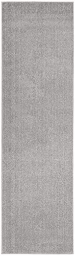 Nourison Home Nourison Essentials Silver Grey 2'2" x 7'6" Area Rug - Easy Clean, Non Shedding, Bed Room, Living Room, Dining Room, Kitchen (8' Runner) - color: Silver Grey, size: 2'2" x 7'6" (Runner)