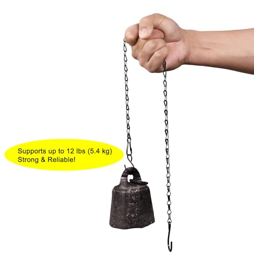 Chain for Hanging Plants,25 Inch Black Hanging Chain Basket Kits with Hooks for Bird Feeder Plant Extender Porch Wind Chime (Black, 25 Inch-4PCS) - color: Black, size: 25 Inch-4PCS