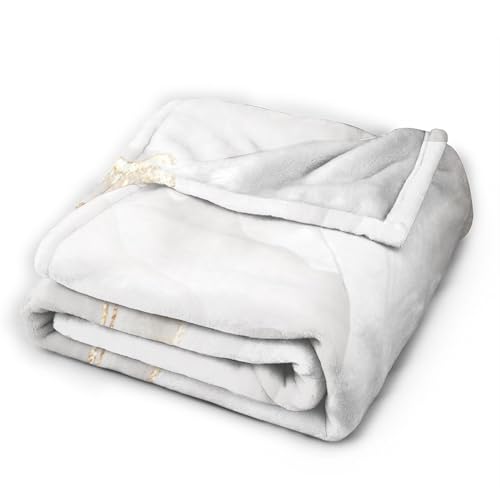 Grey and Golden Throw Blanket for Couch Chair Sofa Bed, Flannel Soft Abstract Modern Marble Print Luxury Stripe Seasonal Warm Cozy Botanical Blanket for Bedroom Living Room Car All Season 30"x 40" - color: Marble05, size: 30X40 inch