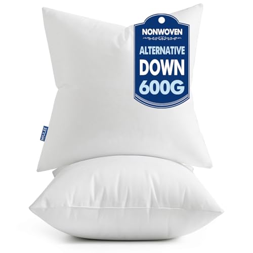 MIULEE Set of 2 Throw Pillow Inserts 20x20 Inches, 100% Virgin Filling Nonwoven Pillow Inserts for Couch Sofa Living Room - size: 20x20