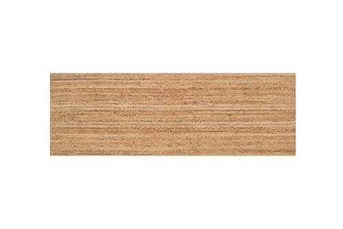 Savi Home Hand Braided Jute Runner Rug 24x72 Reversible Farmhouse Rugs for Hallway, Kitchen, Living Room, Bedroom - 2x6' - Natural - color: Natural, size: 2' x 6' (Runner)
