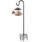 ANIDEER 84" Shepherds Hooks for Outdoor, Heavy Duty Bird Feeder Pole with 7 Prongs Base for Hanging Lantern, Hummingbird Feeder, Plant Baskets, Shepherds Hook for Bird Feeders for Outside, 1 Pack - size: 84 Inch, style: 1 Pack