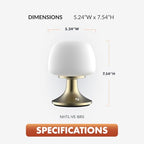 ‎Newhouse Lighting Verona, Brass 2700K Dimmable Cordless USB-C Rechargeable Glass Table Lamp NHTL-VE-BRS, Cordless Desk Lamp for Living Room, Bedroom, Coffee Table, and Other Cozy Home Decor - style: Verona Table Lamp