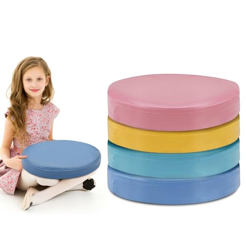 Juexica 4 Pcs Extra Thick Flexible Seating Floor Cushions Assorted Colored Pillow Floor Cushions for Classroom Soft Flexible Seating for Kids Learning Sitting Daycare School Chair (Mixed Colors) - color: Mixed Colors