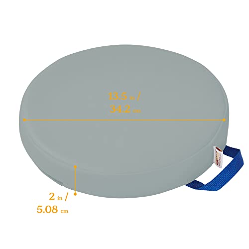 ECR4Kids SoftZone Floor Cushions, Round, Flexible Seating, Grey, 6-Piece - color: Grey