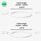 kwmobile Hanging Puzzle Lamp Kit - Lotus Flower 19.7" (50cm) Modern Ceiling Pendant Light with DIY Shade to Assemble and 15ft Plug-in Power Cord