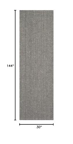 SAFAVIEH Natural Fiber Collection Runner Rug - 2'6" x 12', Light Grey, Handmade Jute, Farmhouse Style, Chunky Textured Thick Pile (NF447G) - color: Light Grey, size: 2'6" x 12' (Runner)