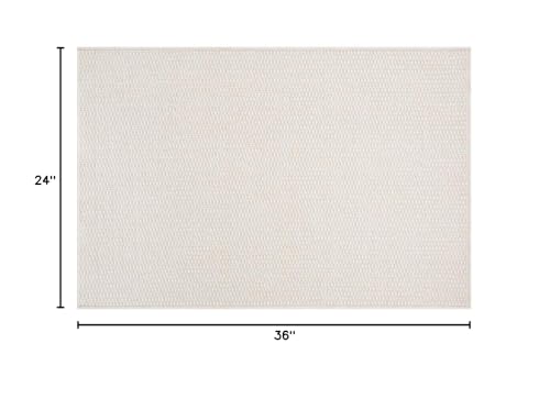 Easy Jute Door Mat 2x3 Indoor Outdoor Natural Rugs Solid Fiber Rug Woven Area Rug Boho Easy Clean Inside Carpet for Living Room Bedroom Dining Room Hallway or Outdoor Patio Porch (2 X 3 Bone) - color: Bone/White, size: 2' x 3' (Rectangular)