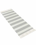 Simple Gray Stripes Kitchen Runner Rug 2'x4', Washable Woven Cotton Area Rug Bathroom Hallway Rug, Geometric Vertical Linens Modern Minimalism Entryway Bedroom Rug Non Slip Throw Rug Carpet - color: Grey, size: 2 x 4 ft