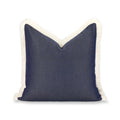Hofdeco Premium Coastal Hampton Outdoor Performance Throw Pillow Cover Only, 22"x22" Water Repellent, UV and Fade Resistant for Backyard, Couch, Poolside, Indigo Blue Woven Solid - color: Indigo Blue Solid 22"x22"