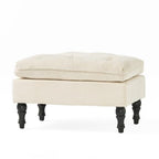 28-Inch Lofton Pillow Top Ottoman, Cream