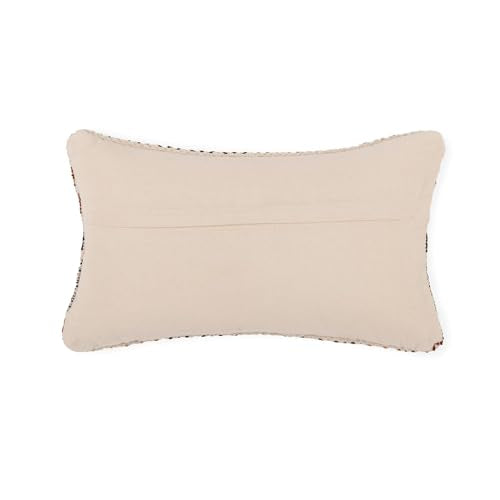 · REDEARTH · Boho Textured Throw Pillow Cushion Covers - Lumbar Woven Tufted Decorative Farmhouse Cases Set for Couch, Sofa, Bed, Chair, Dining, Covered Patio; 100% Cotton (12"x20", Multi) Pack of 2 - color: Multicolor, size: 12" x 20" (Pack of 2)
