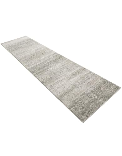 Rugs.com Angelica Collection Rug – 10 Ft Runner Gray Medium Rug Perfect for Hallways, Entryways - color: Grey, size: 2'7" x 10' (Runner)
