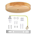 Arturesthome 7" Wood Ceiling Canopy Light Kit Rewind Single Hole with Hardware, Ceiling Plate for Pendant Lighting Chandelier, Screw Fixing on Both Sides - color: Wood, size: 7.08 Inch