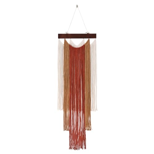 iHUFeather Macrame Wall Hanging Boho Wall Tapestry, Handmade Woven Wall Art for Living Room Bedroom Bohemian Home Decor 47.2" L x 15.7" W (Deep Red) - color: Red, size: 47.2"L x 15.7"W