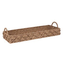 Creative Co-Op Bankuan Rope Diamond Weave Tray with Handles - size: 32" x 13" x 4"