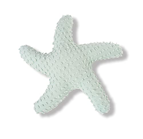 C&F Home Tufted Coastal Sea Glass Green Starfish Shaped Accent Throw Pillow 25" Versatile Nautical Summer Beach House Home Living Room Sofa Couch Chair Bed Bedroom Decor Decoration 25" x 25" Blue - color: Blue