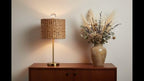Aspen Creative 31605, Drum Spider Lamp Shade, Water Hyacinth, 12" Top x 12" Bottom x 9" Height - color: Water Hyacinth