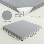 Velvet Zabuton Meditation Mat - Large Floor Pillow for Adults & Yoga Meditation Cushion - High Density Foam Floor Seating with Washable Cover, 31x31 Inch (Gray) - color: Grey