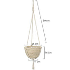 Natural Hanging Seagrass Plant Baskets, Macrame Plant Hangers, Indoor Boho Plant Hanger, for Indoor Outdoor Home Decorations Fence Planters Plant Flower Pots
