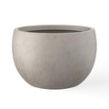 Kante 10 in x 15-16 in Low Concrete Planter, Wide Bowl Plant Pot with Drainage Hole & Rubber Plug – Breathable Handmade Cement Container for Succulents, Tabletop, Patio, Weathered Concrete - color: Weathered Concrete, size: 15.7" d