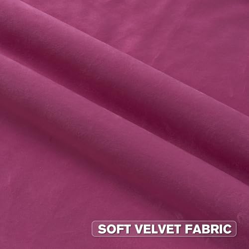 FUTEI Hot Pink Throw Pillow Covers 18x18 Set of 2, Decorative Soft Velvet Cozy Neutral Cushion Case with Elegant Design, Boho Modern Home Decor for Couch Bed Living Room - color: Hot Pink-no Tassels, size: 18" x 18" (Pack of 2)