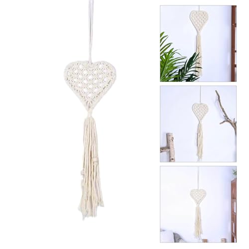 Elegant Macrames Woven Wall Hangings Tapestrys Tassels Cotton Rope Heart Shaped Dreamcatchers Wedding Decorations Wall Hangings Tapestrys
