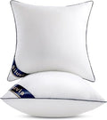 Siluvia 28"x28" Pillow Insert Set of 2 Square Throw 28 Pillows with 100% Cotton Cover for Sofa, Couch, and Bed - White - size: 28"x28"