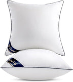 Siluvia 28"x28" Pillow Insert Set of 2 Square Throw 28 Pillows with 100% Cotton Cover for Sofa, Couch, and Bed - White - size: 28"x28"