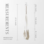 Modern Minimalist Bohemian Style Hanging Planters Plant Net Pocket Hand Woven Hanging Basket Holder Tapestry Flower Basket with Exquisite Tassel Indoor Balcony Decoration (Tassel) - size: Tassel