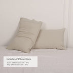 Simple&Opulence Linen Cotton Blend Pillowcases, King Size 20"x40", Flax Color, 2 Pack - color: Linen, size: 20"x40"