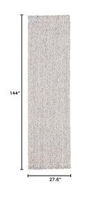 SAFAVIEH Natural Fiber Collection Runner Rug - 2'3" x 12', Grey & Natural, Handmade Woven Fringe Jute, Ideal for High Traffic Areas in Living Room, Bedroom (NF826F) - color: Grey/Natural, size: 2'3" x 12' (Runner)