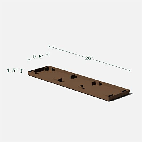 Veradek Midori Long Trough Planter (Espresso, 39 inch - 2 Pack with 2 Saucer Trays) - color: Espresso, size: 39 inch - 2 pack with saucers