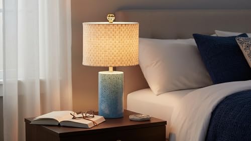 Aspen Creative 31603, Drum Spider Lamp Shade, Natural Palm Leaf, 12" Top x 12" Bottom x 9" Height - color: Palm Leaf