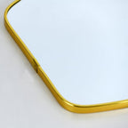 Irregular Rectangular Wall Mirror, 15.6x9.2-inch Gold Wall-Mounted Mirror, Modern Decorative Wall Mirror, Suitable for Bathrooms, Hallways, Entryways, and More (Gold)