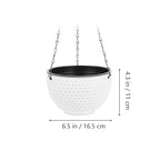Hemoton 6.5 Inch Hanging Planter with Honeycomb Rattan Design Plastic Flower Pot for Indoor Outdoor Garden Balcony with Drainage Hole