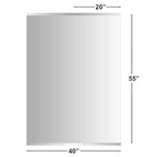 Ruomeng Home Gym Mirror, 55''x20''x2PCS Full Length, Large Frameless Body Mirror Tempered Glass for Gym, Workout, Yoga, Garage, Dance Studio - size: 55"x20"-2pcs
