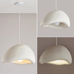 Scandinavian Pendant Lights Kitchen Island White Concrete Cement Look Pendant Light Dome Hanging Lamp Wabi Sabi Chandelier - Medium - color: White, size: Medium 15.7”