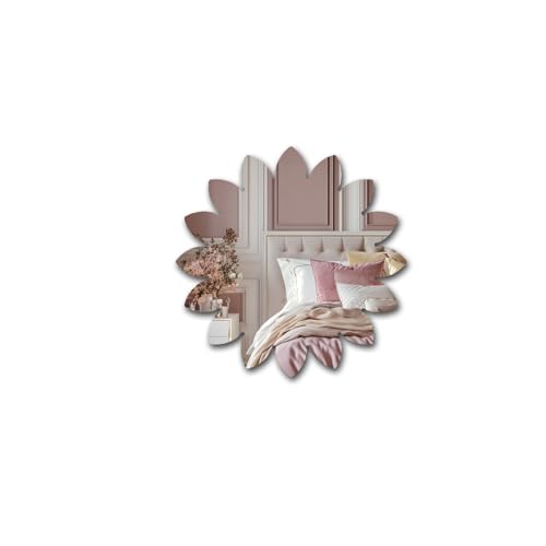 Flower Acrylic Mirror Anti-Scratch Unbreakable Shatterproof HD Tempered Wall Decorative Mirrors for Home Children's Rooms Kindergarten Themed Restaurant(Flower 4,11.81"x11.81") - color: Flower 4