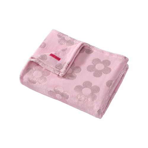 Betsey Johnson - Blanket, Buttery-Soft Throw Blanket for Couch or Bed, Boldly Plush & Oversized Bedding (Retro Daisy Pink, 50" x 70") - color: Retro Daisy Pink