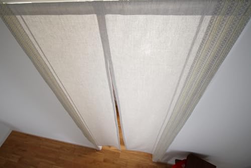 Doorway Curtain (W33.5'xH66.9') Takumi Tapestry noren Room Divider (Beige) - color: Beige