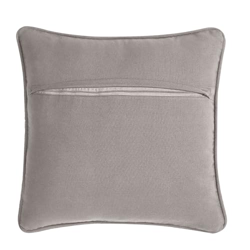 Boho Living 18x18 Grey Throw Pillow Covers with Pillow Insert Included, Pack of 1 - color: Grey, size: (1) 18" x 18" Pillow Cover With Insert