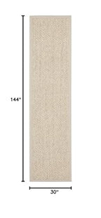 SAFAVIEH Natural Fiber Collection Runner Rug - 2'6" x 12', Marble, Sisal, Woven Design with Border (NF525C) - color: Marble, size: 2'6" x 12' (Runner)