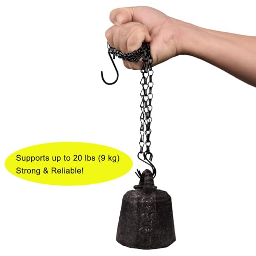Hanging Basket Chain,22 Inch Black Hanging Chain,Chain for Hanging Plants with Hooks for Bird Feeder Hanging Planter Porch Wind Chime (Black, 22 Inch-5PCS) - color: Black, size: 22 Inch-3 point 5 pack