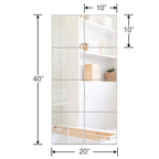 Ruomeng Full Length Wall Mirror Tiles - 10" x 10" x 8Pcs Frameless Full Body Mirror Tiles Wall Mounted Mirror for Home Gym Vanity Bedroom, Living Room - size: 10"x10"-8pcs
