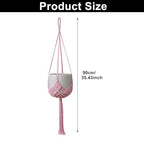 2 Pack Macrame Hanging Planters with Patterns - Stylish Plant Hangers Crochet Boho Plant Holder Hanging Plant Basket for Up to 6 Inch Pots(Pink) - color: Pink